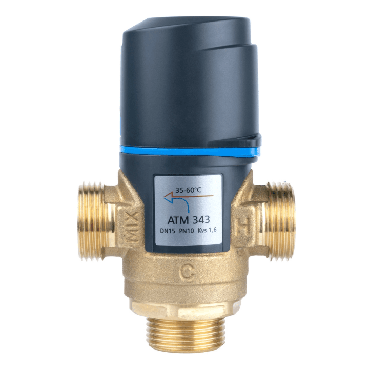 AFRISO ATM 343 – termostaatsegamisventiil, DN15, G 3/4", 35–60°C, Kvs 1,6 m³/h
