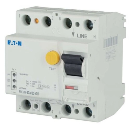 Устройство защитного отключения Eaton FRCDM-63/4/03-G/F тип G/F, 4 полюса, цифровой индикатор, дистанционный контакт, 63 А, 30 м