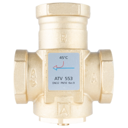 AFRISO ATV 553 – termostaatventiil, DN32, Rp 1 1/__LIN_KEEP_NUMBER_3", Kvs 9, 45°C