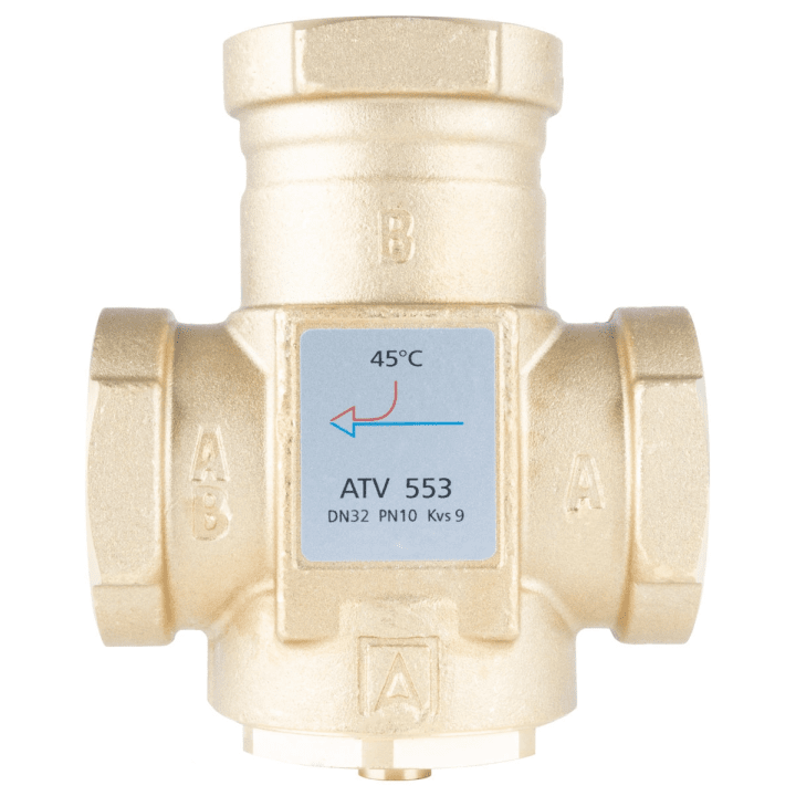 AFRISO ATV 553 – termostaatventiil, DN32, Rp 1 1/__LIN_KEEP_NUMBER_3", Kvs 9, 45°C