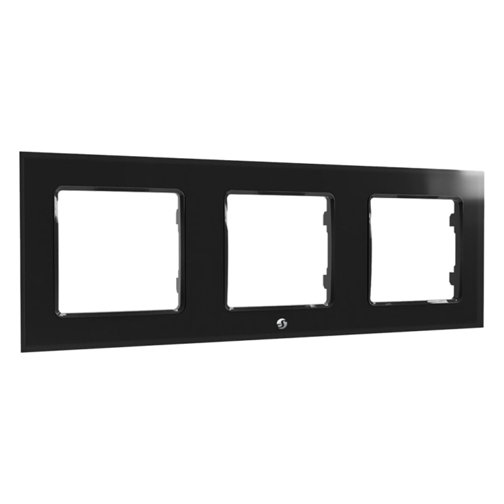 Shelly SH-WALL-FRAME-3-B viedais sienas slēdža rāmis 3-grupu Matter melns