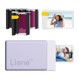 Комплект портативного фотопринтера Liene Pearl N200 Pro 2x3 дюйма (фиолетовый)