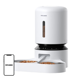 „Petlibro Granary“ maisto balionėlis su dvigubu dubeniu, „WiFi“, 5L (balta)