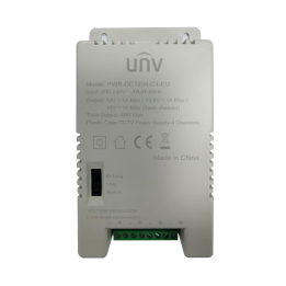 UNIVIEW UV-PWR-DC1204-C4-EU DIN sliežu barošanas bloks 12V 4A 48W