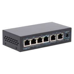 VidiLine VIDI-F0420F-EXT PoE jungiklis 4x PoE 100Mbps 2x RJ45 100Mbps 60W