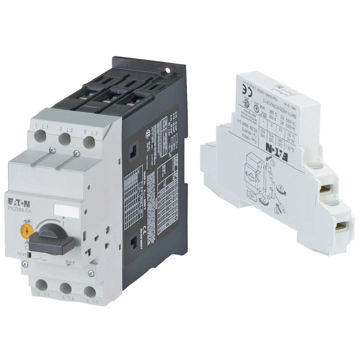 Eaton Motor-protective circuit breaker PKZM4, Ir=50-58A PKZM4-58-EA + Auxiliary contact block 1NO 1NC NHI11-PKZ0