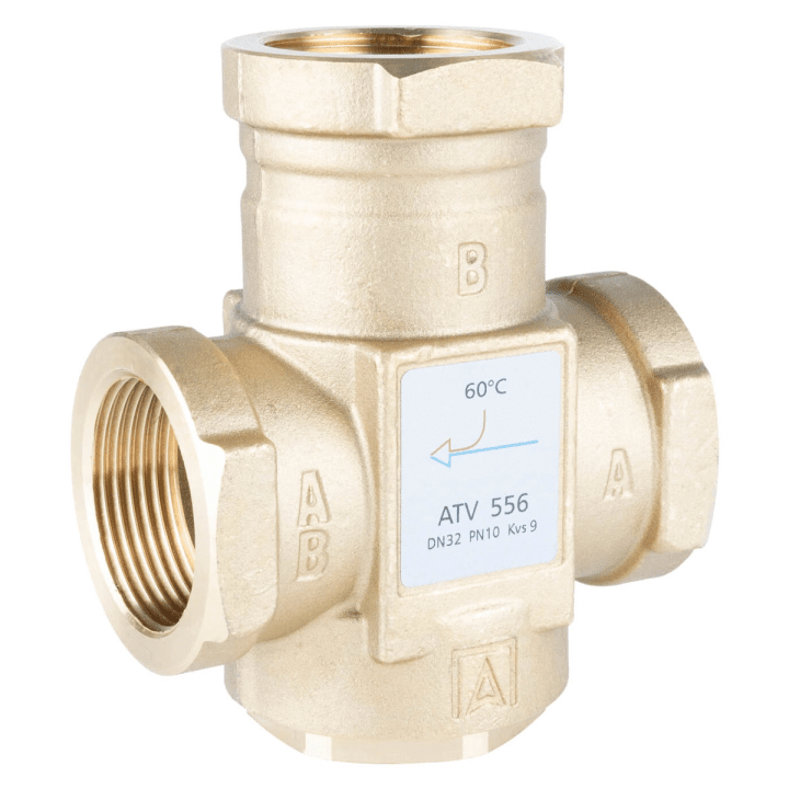 AFRISO ATV 556 – termostaatventiil, DN32, Rp 1 1/4", Kvs 9, 60°C