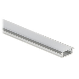 PROFILIS SU DANGTELIU LED JUOSTELĖMS PR-LED/RA/2M FLUSH SILVER