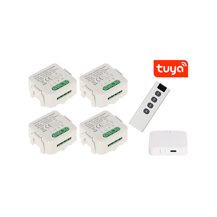 ATLO ATLO-SW-TUYA-4 4 paketų išmanusis LED juostos valdiklis Wi-Fi Zigbee Bluetooth Tuya Smart