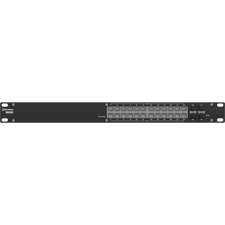 Teltonika SWM282 industrial switch 24xGE 4xSFP 24xPoE+ (SWM282000200)