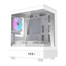 Darkflash DB330M White Computer Case + 3 ARGB Fans