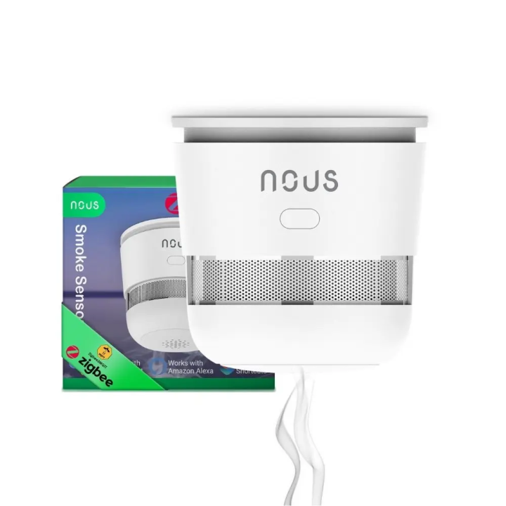 Беспроводной интеллектуальный датчик дыма Nous E8 Tuya Zigbee