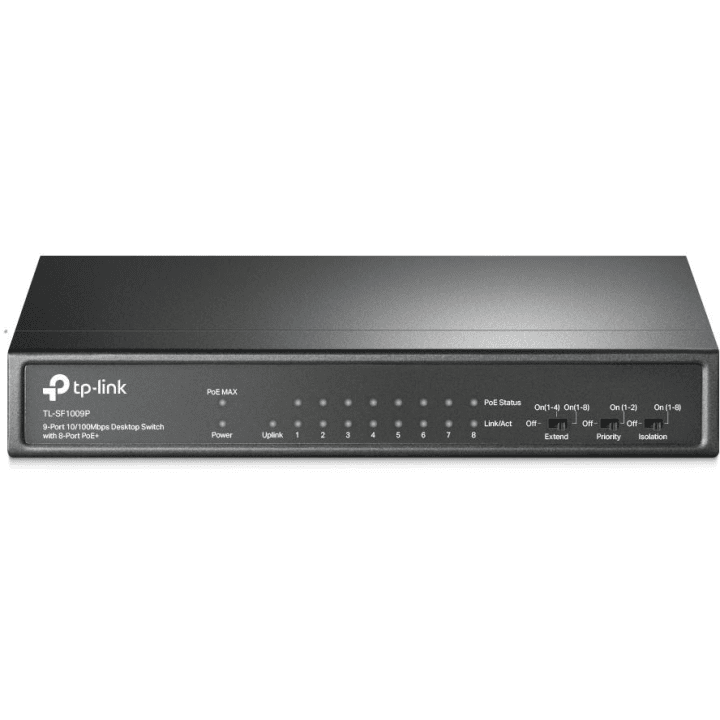 TP-Link TL-SF1009P 9 portu PoE+ slēdzis 10/100 Mbps