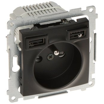 UHE PIstikupesa USB-TOITEADAPTRIGA DGZ1ZUSB2AA.01/49-SIMON54 Premium 230 V 16 A