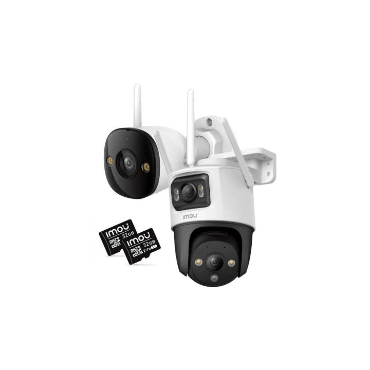 2 Imou bullet 3 5MP un Cruiser Dual 10MP IP kameru komplekts ar 32GB atmiņas kartēm