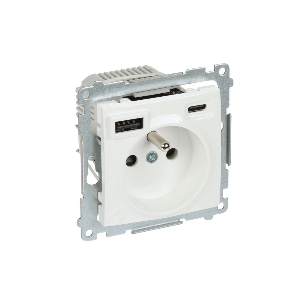 SINGLE SOCKET OUTLET WITH USB POWER ADAPTER DGZ1ZUSB2CA.01/11-SIMON54 Premium 230 V 16 A