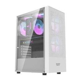 darkFlash A290 White Midi Tower Case + 3 RGB Fans