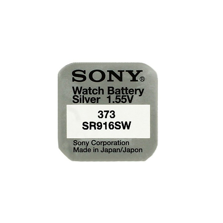 Sony 373 / SR916SW 1.55V 30mAh 0% Hg Silver oxide baterija (Ražots Japānā)