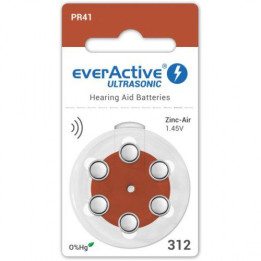 everActive Ultrasonic 312 PR41 1.45V Zinc Air Hearing Aid batteries