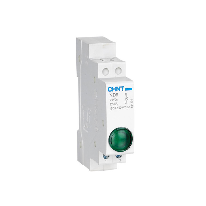 LED INDIKATORI DIN ND9-1 230V ZAĻŠ