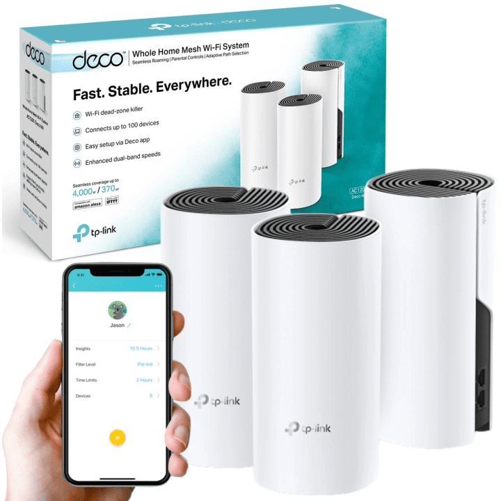 TP-Link Deco M4 Home Mesh Wi-Fi -järjestelmä (3 kpl)