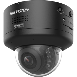 HIKVISION PRO DS-2CD2767G3-LIPTRZS2UY/SRB(2812)BLK 6MP āra kupola IP kamera ar PoE, IP67, dubultapgaismojumu, 2.8-12mm varifokāl