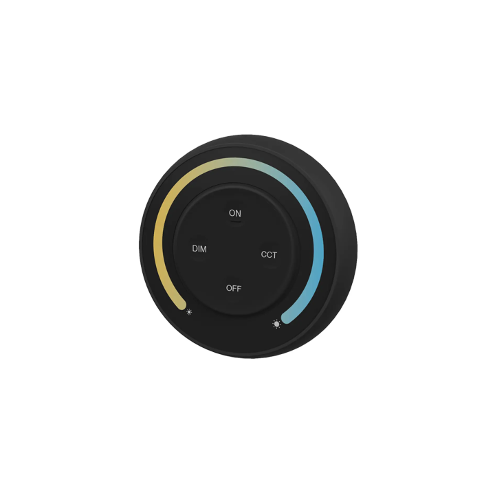 Wall mounted controller CCT Round 1-zone 2xAAA Black S1-B
