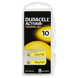 Duracell Activair 10 PR70 10AE 1.4V dzirdes aparātu cinka-gaisa baterijas, ražotas Vācijā, 6 gab.