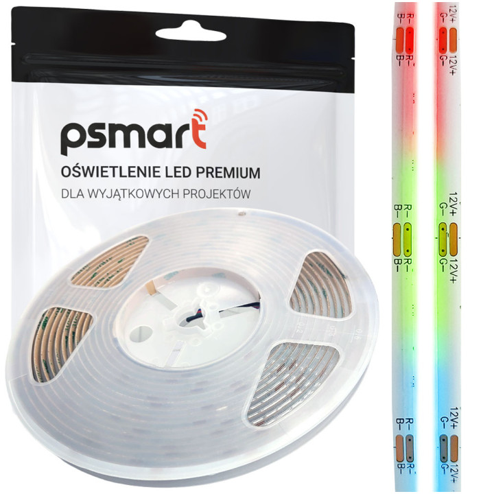 Светодиодная лента PSMART COB 12В RGB IP20 6,25мм 576LED/м 5м