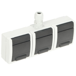 ANT TINKO MONTUOJAMA TRIGUBAS LIZDAS AQUANT-2K-G3/EPN 250 V AC 16 A IP65 Elektro-Plast