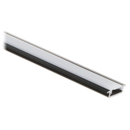 PROFILIS SU DANGTELIU LED JUOSTELĖMS PR-LED/RB/2M PLAISTAI JUODAS