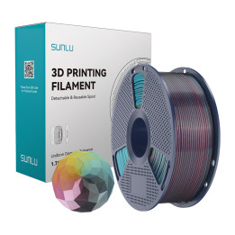 Sunlu PLA+ Silk Forth-Color pavediens (sarkans-dzeltens-zaļš-melns)