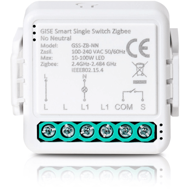 GISE Smart GSS-ZB-NN – vienas Zigbee relės modulis be N