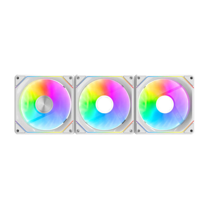 Darkflash Gauss G24 3 viename kompiuterio ventiliatoriai (balti)