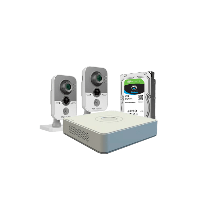 HIKVISION DS-J142I Wi-Fi apsaugos kameros pradinis rinkinys – namų stebėjimo rinkinys