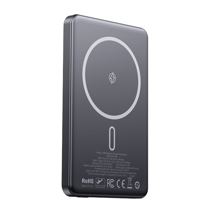 Mcdodo MC-4641 Ultra-Thin 5000mAh 1C Magnetic Powerbank, bezvadu (zelts)