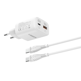 VEGER VG-TR101-45W1A1C 45W USB-C и USB-A настенное зарядное устройство с быстрой зарядкой PD