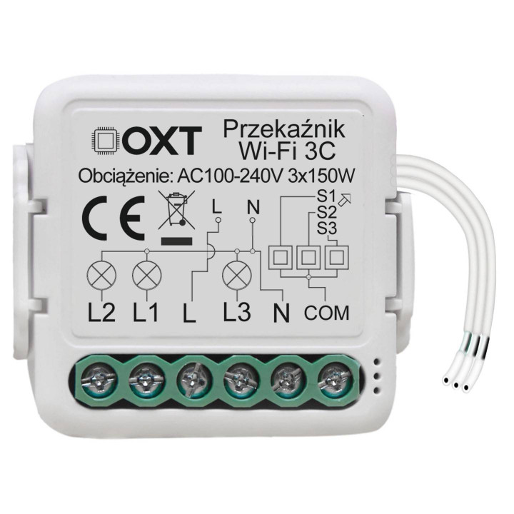 OXT T223 Mini WiFi Relay Module 3 Circuits Tuya Smart