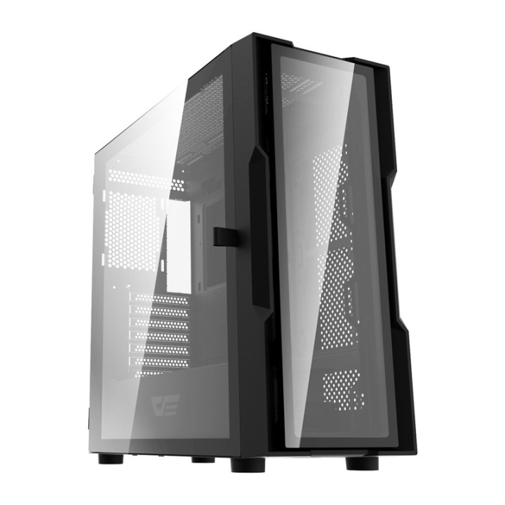 DARKFLASH DK431 Стеклянный компьютерный корпус (черный)