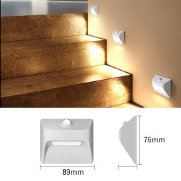 Immax STEP LIGHT belaidis laiptinės šviestuvas, PIR jutiklis, baltas kilimėlis