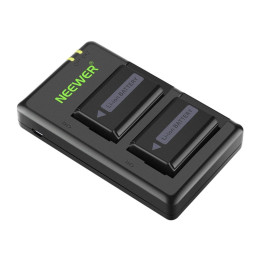 2 Sony keičiamų baterijų ir NEEWER NP-FW50 įkroviklio rinkinys