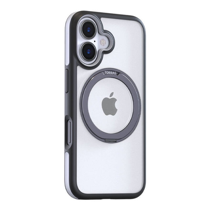 Torras Ostand R Fusion futrālis iPhone 16 (melns)