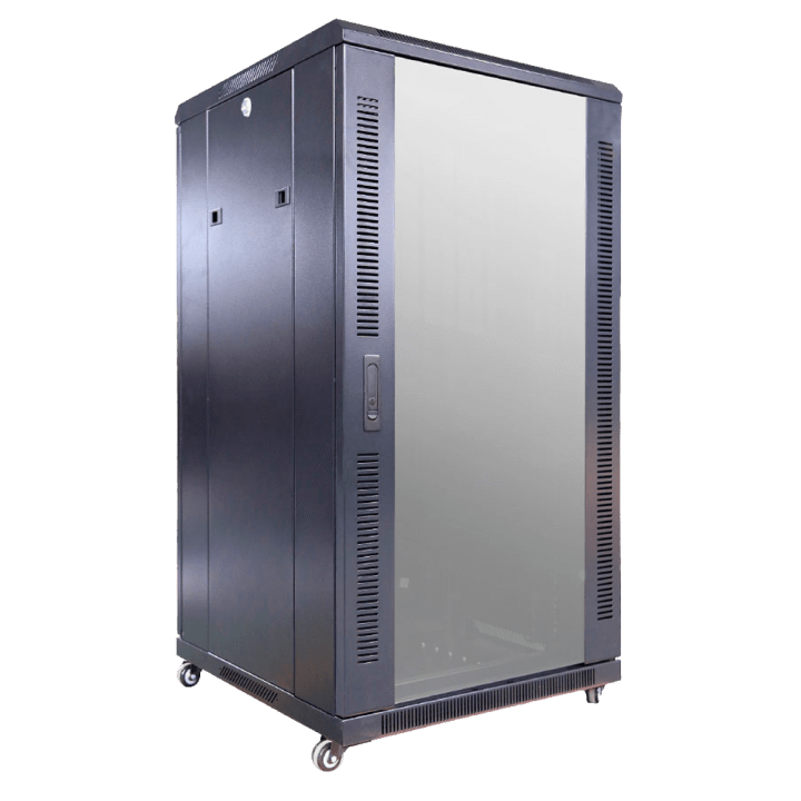 MARCA BLANCA RACK-22UFN 22U 19" brīvi stāvošs tīkla serveru skapis ar stikla durvīm