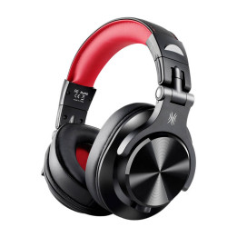 OneOdio A71 Wired Over-Ear Headphones (Black/Red)