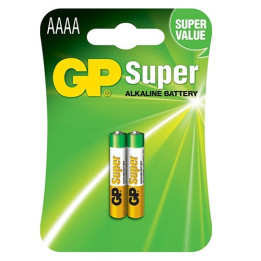 Щелочные батарейки GP Super AAAA 25A E96 LR8D425 1,5 В, 2 шт. (срок годности: 2026-02)