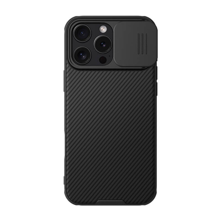 Nillkin CamShield Pro iPhone 16 Plus futrālis (melns)