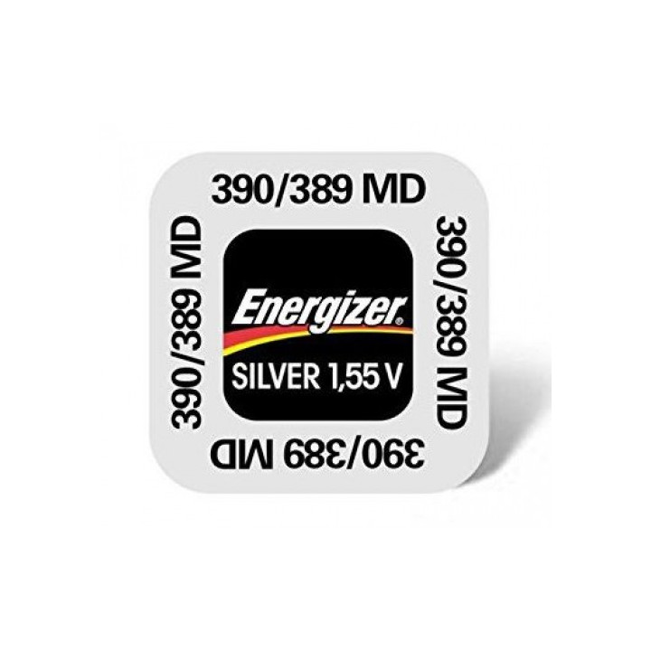 Energizer 390 / 389 / SR1130SW / SR1130W / SR54 1,55 В, 85 мАч, 0% Hg, оксид серебра