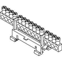 Įžeminimo gnybtas PE15 15 polių YL-GN