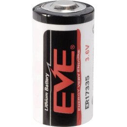 EVE Energy ER17335, 2/3 A 1550 mAh 3,6 V (Li-SoCI2) aku (mittelaetav)