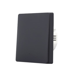 SmartWise B61 UNI Zigbee 3.0 + RF, 1-gang smart wall switch, universial wiring, physical push-button, black